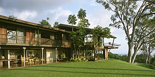 The Liljestrand House from the makai (lower) elevation