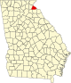 State map highlighting Stephens County