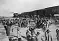 Soldiers moving by rail during the Mexican Revolution