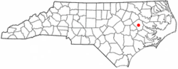 Location of Greenville shown within North Carolina