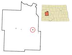 Location of Halliday, North Dakota
