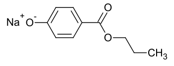 Strukturformel von Natrium-4-(propoxycarbonyl)phenolat