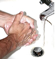Photo of hand washing