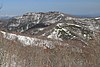 烏帽子岳から望むオサンババ（山中山）（2018年3月27日撮影）