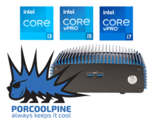 Simply NUC's Porcoolpine Mascot Image and Intel Badges