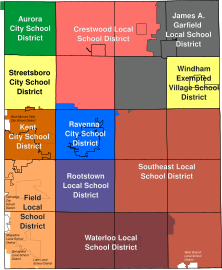 Updated school district map for the county as of 2022.