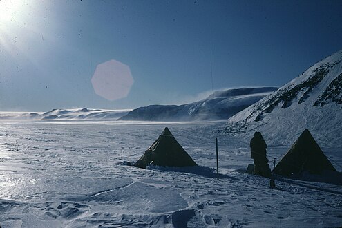 Eastern side of Portal Mountain, looking south towards the Angino Buttress; midnight