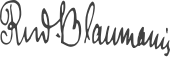 Signature de Rūdolfs Blaumanis