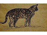 Ilustração "Gato" de Théophile-Alexandre Steinlen