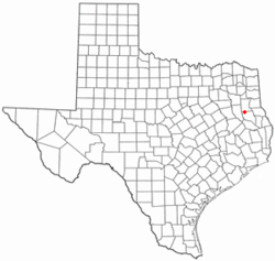 Location of Cushing, Texas
