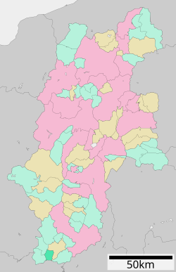 Location of Urugi in Nagano Prefecture