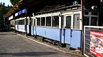 Teil des Außengeländes mit drei Straßenbahnen