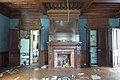 The sitting room of the château during its abandonment in 2016