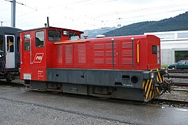 Le locotracteur Schöma du Appenzeller Bahnen.