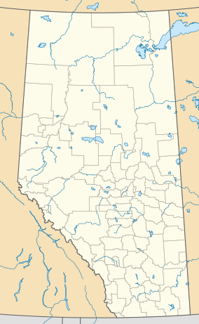 Map showing the location of Obed Lake Provincial Park