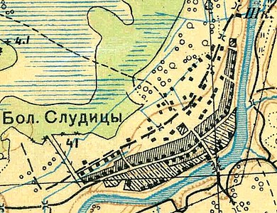 План деревни Большие Слудицы. 1931 год