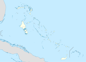 Map showing the location of Hogsty Reef, Bahamas