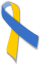 Blue and yellow ribbon