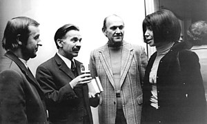 Morgner (right) at the 7th Congress of GDR Writers