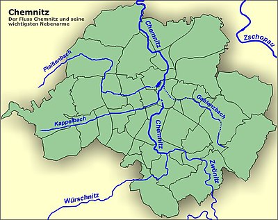 Einige Gewässer in Chemnitz