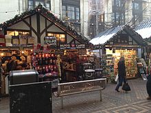 Image of German market stall in Nottingham City Centre 2016