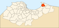 Location of the commune within Algiers