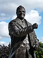 The statue of Don Revie opposite the East Stand