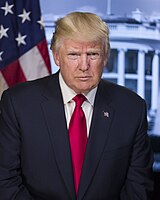 Photographic portrait of Donald Trump