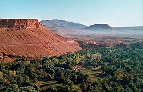 Vista do vale do Drá perto de Zagora