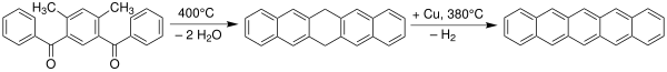 Elbs reaction to pentacene