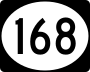 Highway 168 marker