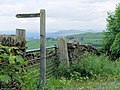 The start of the Kildwick Moor footpaths