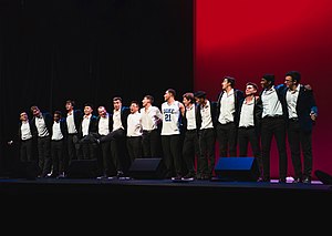 The 2018–19 Forks performing during the annual Parent's Weekend Fall Classic Show at Duke University, 2018
