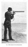 Illustration of the chronophotographic gun from La Nature n. 464, 22 April 1882, p. 326