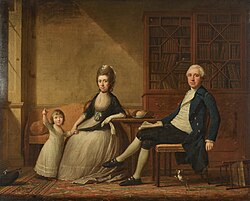 Group portrait of Ebenezer Maitland Senior (1752–1834) and his wife Mary Winter (c. 1752–1835) with their son Ebenezer Fuller Maitland (1780–1858)