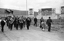 Parade zur Grundsteinlegung am 22. Juni 1952