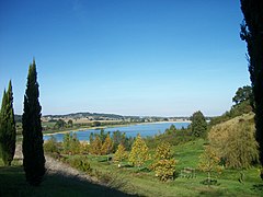 Le lac en descendant la côte de la Gèze.