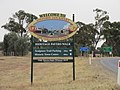 Entrance sign for Lockhart, New South Wales, Australia