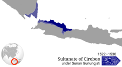 The Sultanate of Cirebon in the 1520s, during the expansion by Sunan Gunungjati.