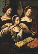 Musiciennes, par le Maître des demi-figures, années 1530.