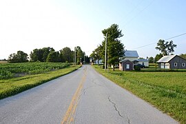 La frontière canado-américaine à Morses Line marque l'extrémité sud de la route 235.