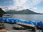 Mount Tarumae as seen from Lake Shikotsu