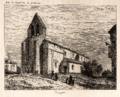 L'église, dessin de Léo Drouyn (1877)