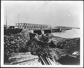 Long Bridge around 1865 looking toward Washington, DC