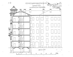 "Pelarhuset", sektion.