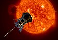 Parker Solar Probe (artist rendering), fastest spacecraft relative to the Sun