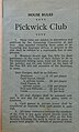 Pickwick Club Rules 1929