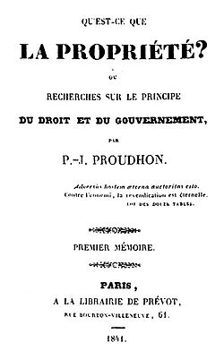 Image illustrative de l’article Qu'est-ce que la propriété ?