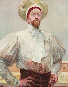 Self-portrait in White Dress, at and by Jacek Malczewski