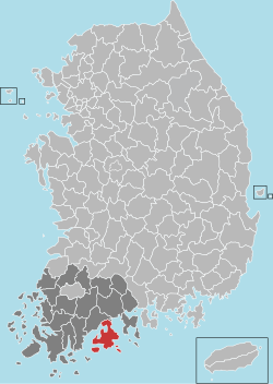 Location in South Korea